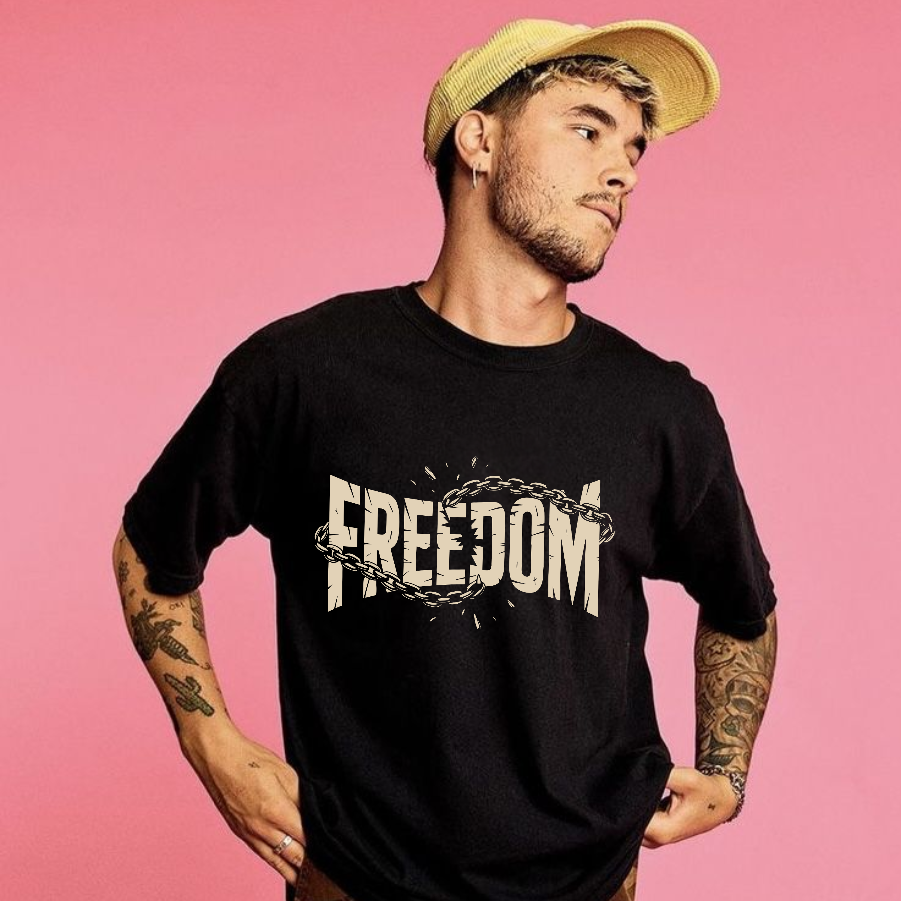 Freedom – Faith + Strength Broken-Chain T-Shirt