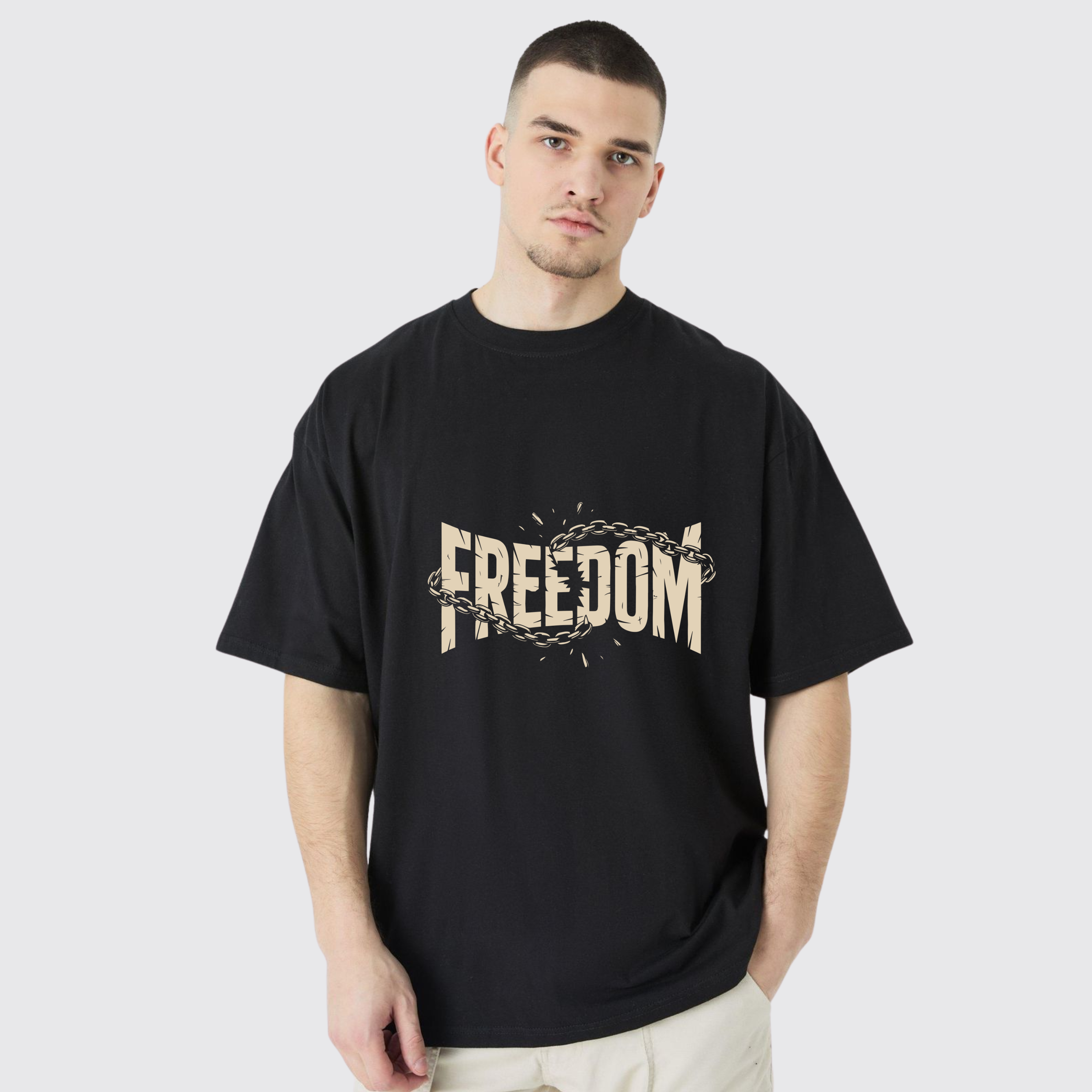 Freedom – Faith + Strength Broken-Chain T-Shirt