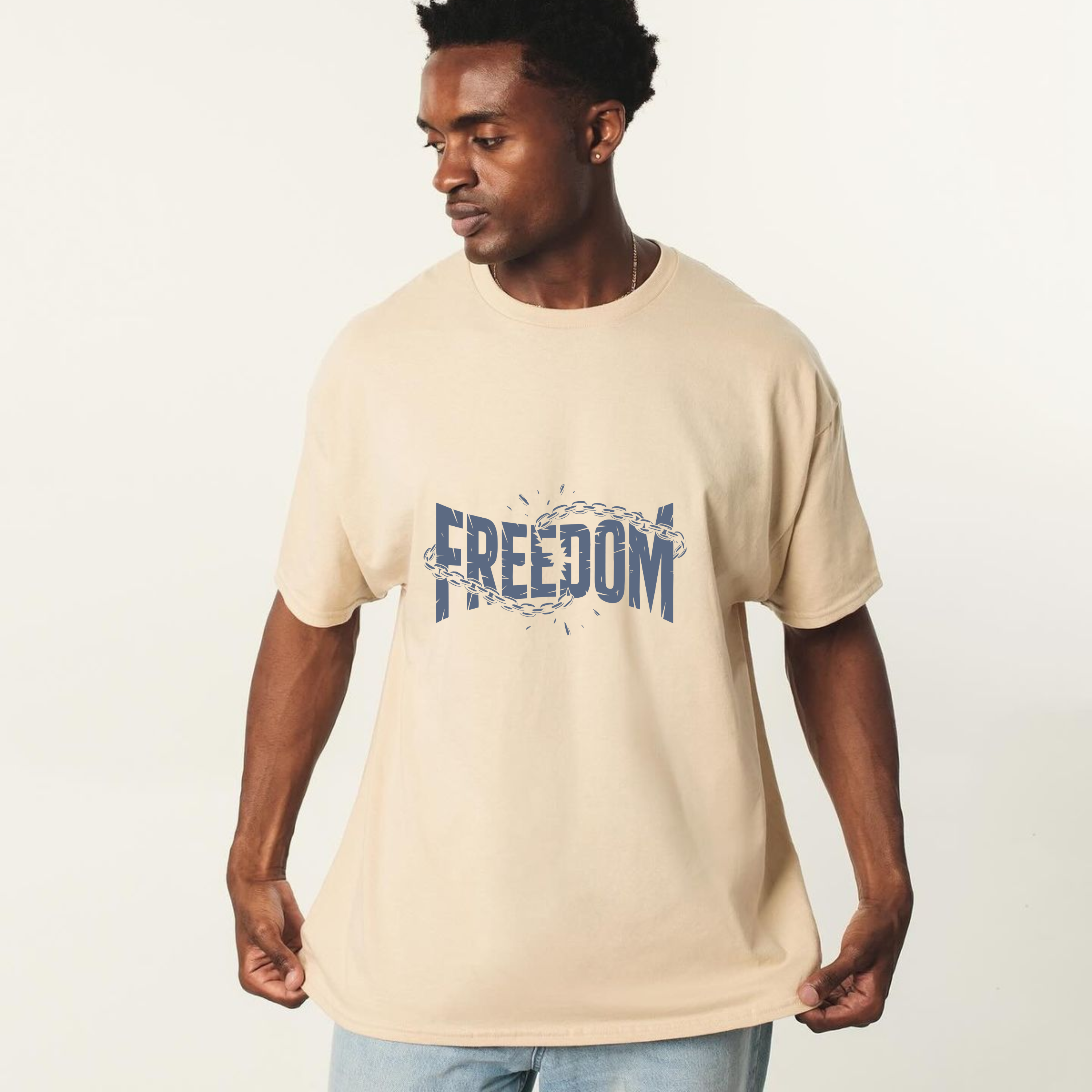 Freedom – Faith + Strength Broken-Chain T-Shirt