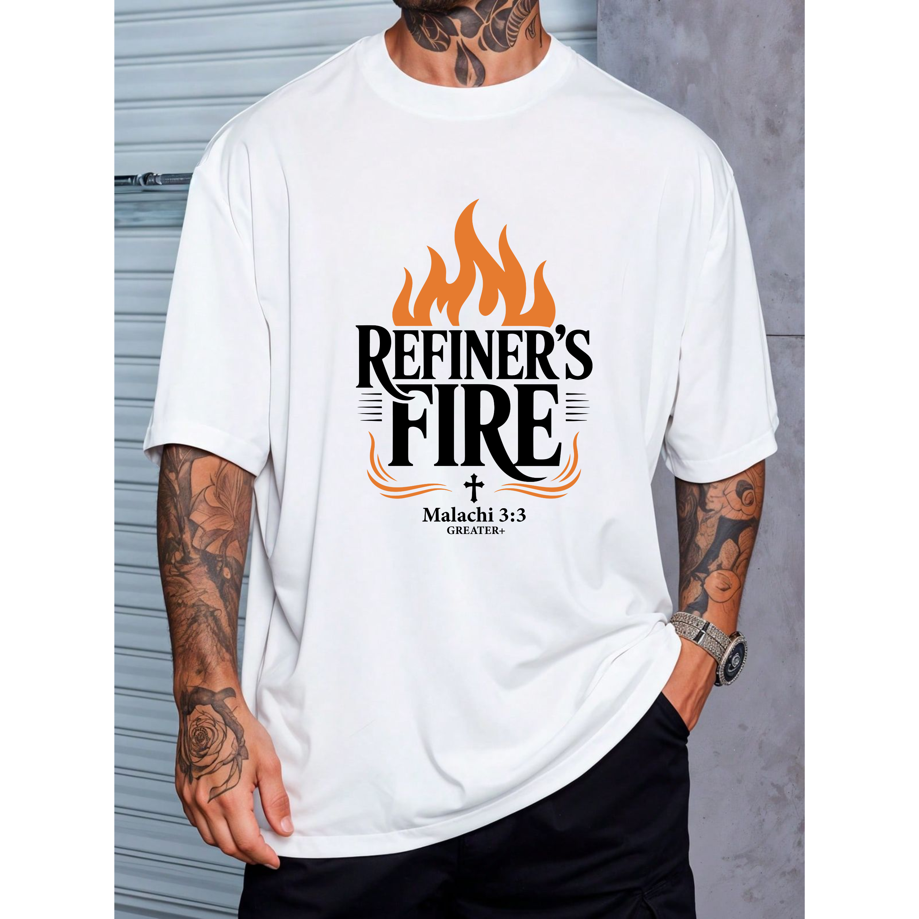 Refiner’s Fire – Strength & Majesty Flame Tee
