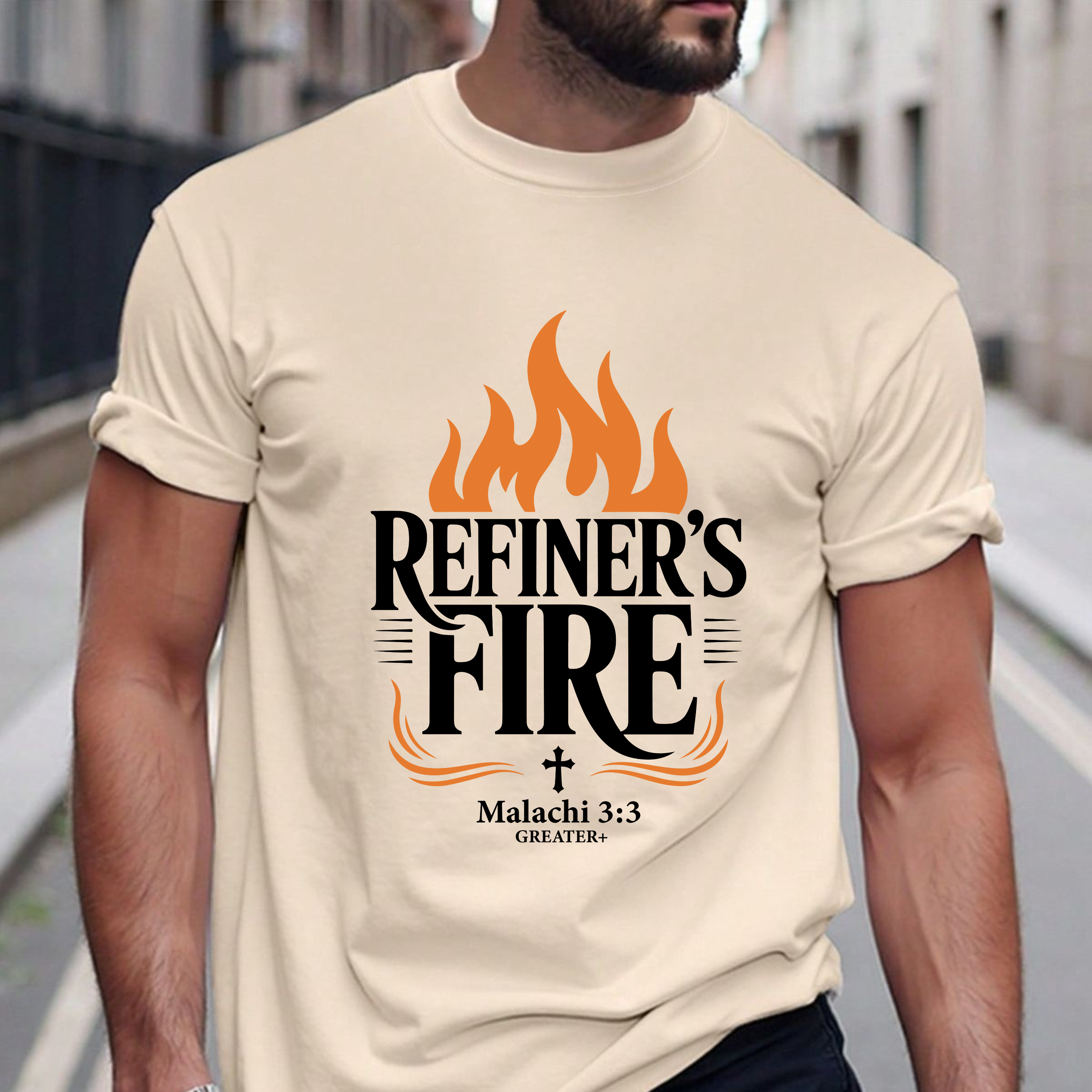 Refiner’s Fire – Strength & Majesty Flame Tee