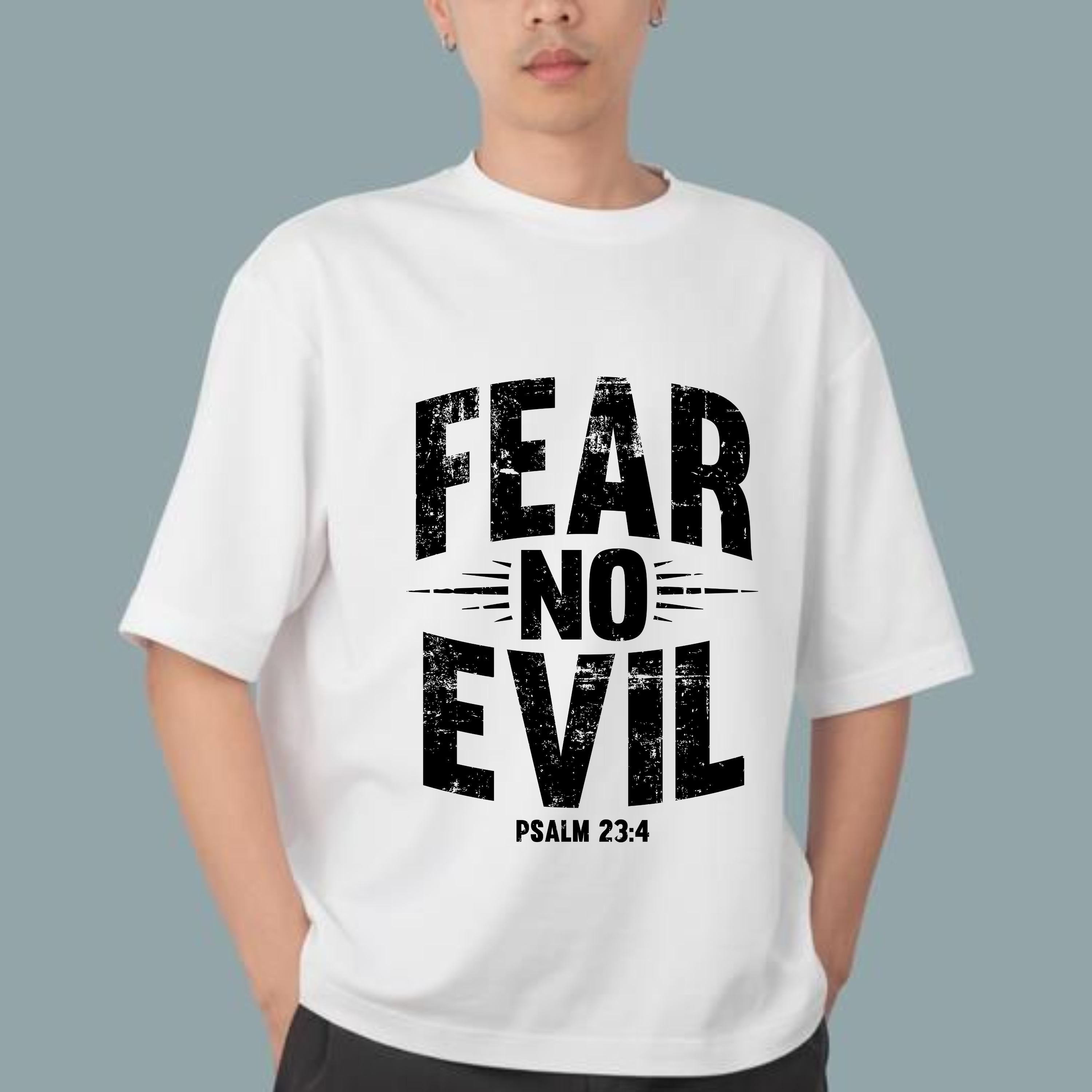 Fear No Evil – Strength & Majesty Text Tee