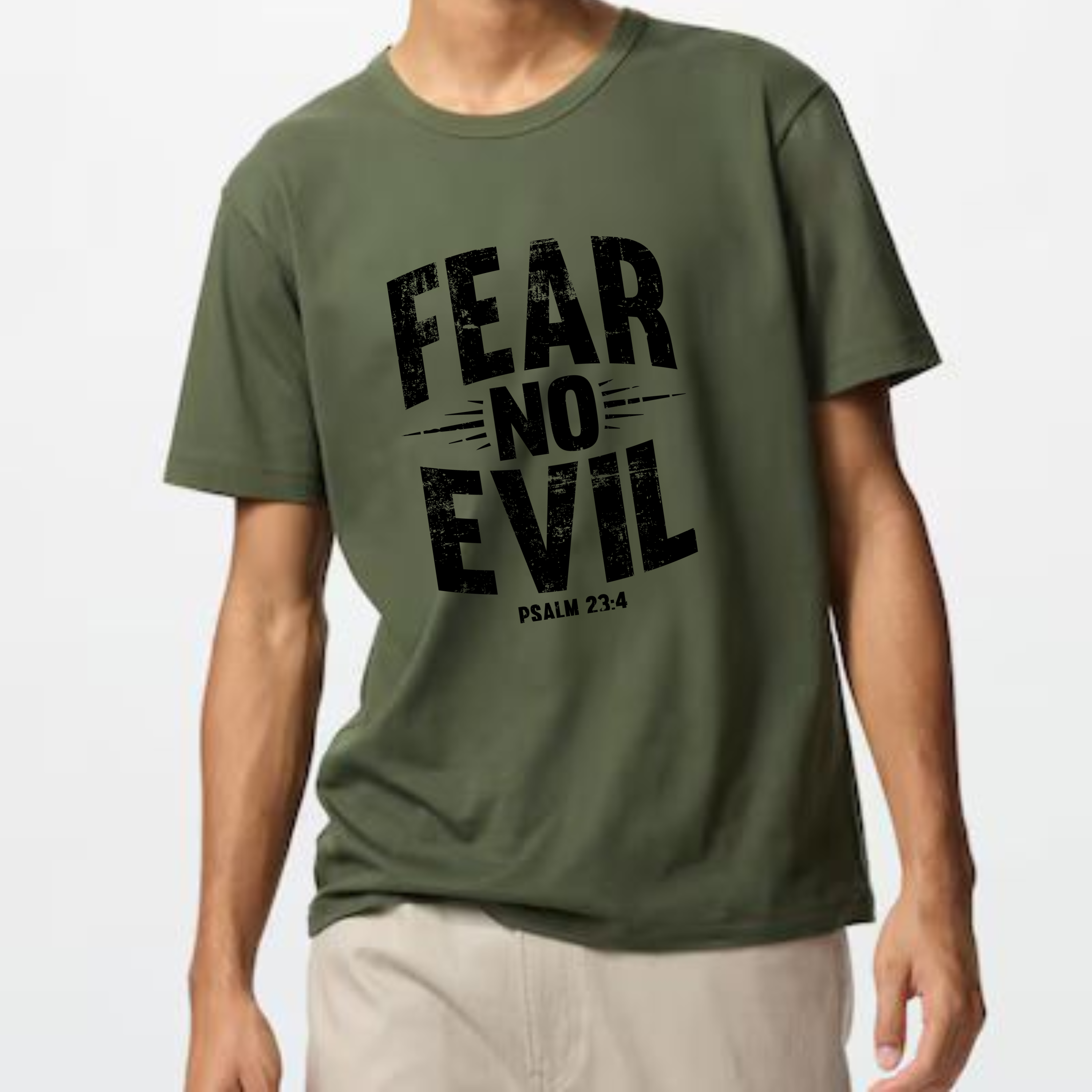 Fear No Evil – Strength & Majesty Text Tee