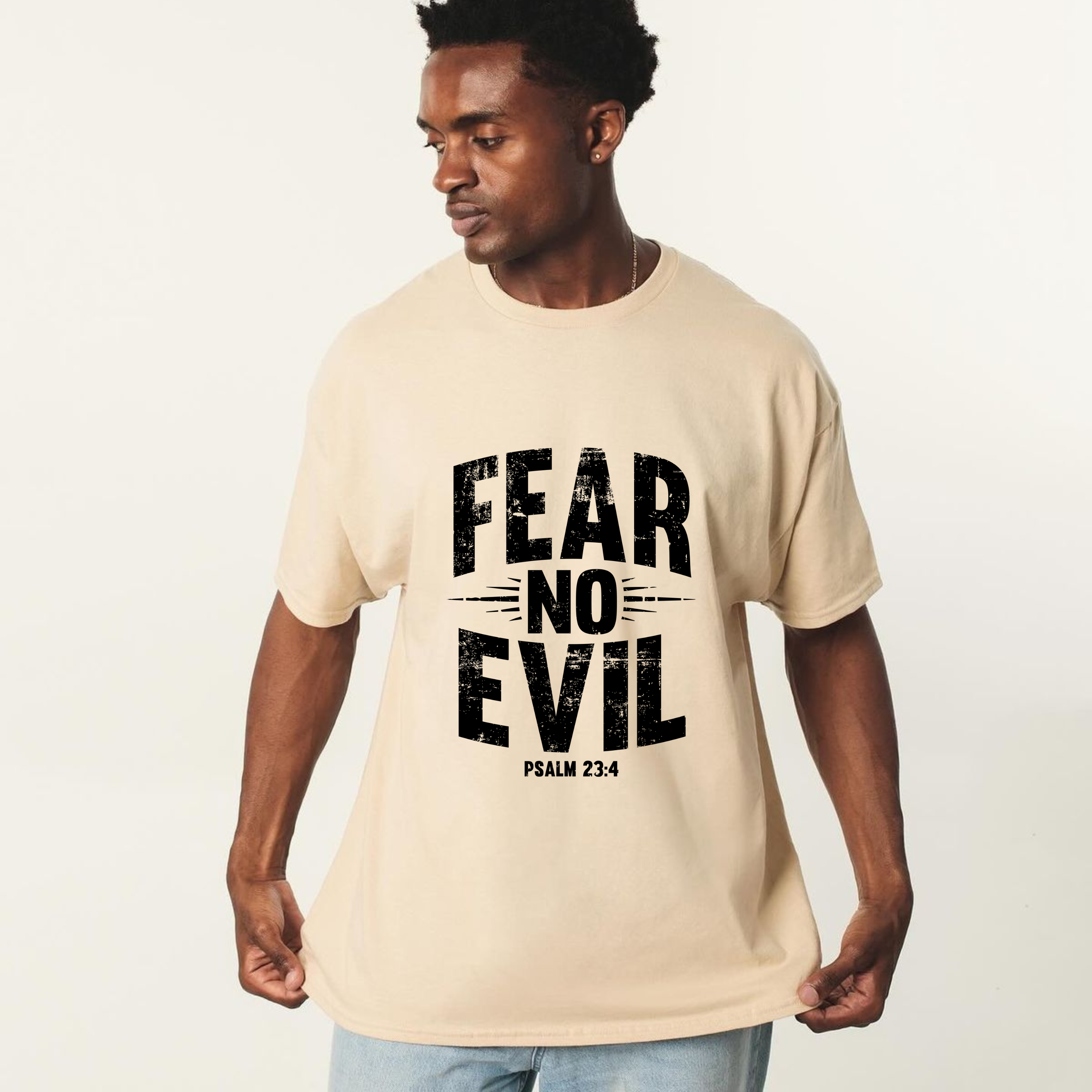 Fear No Evil – Strength & Majesty Text Tee