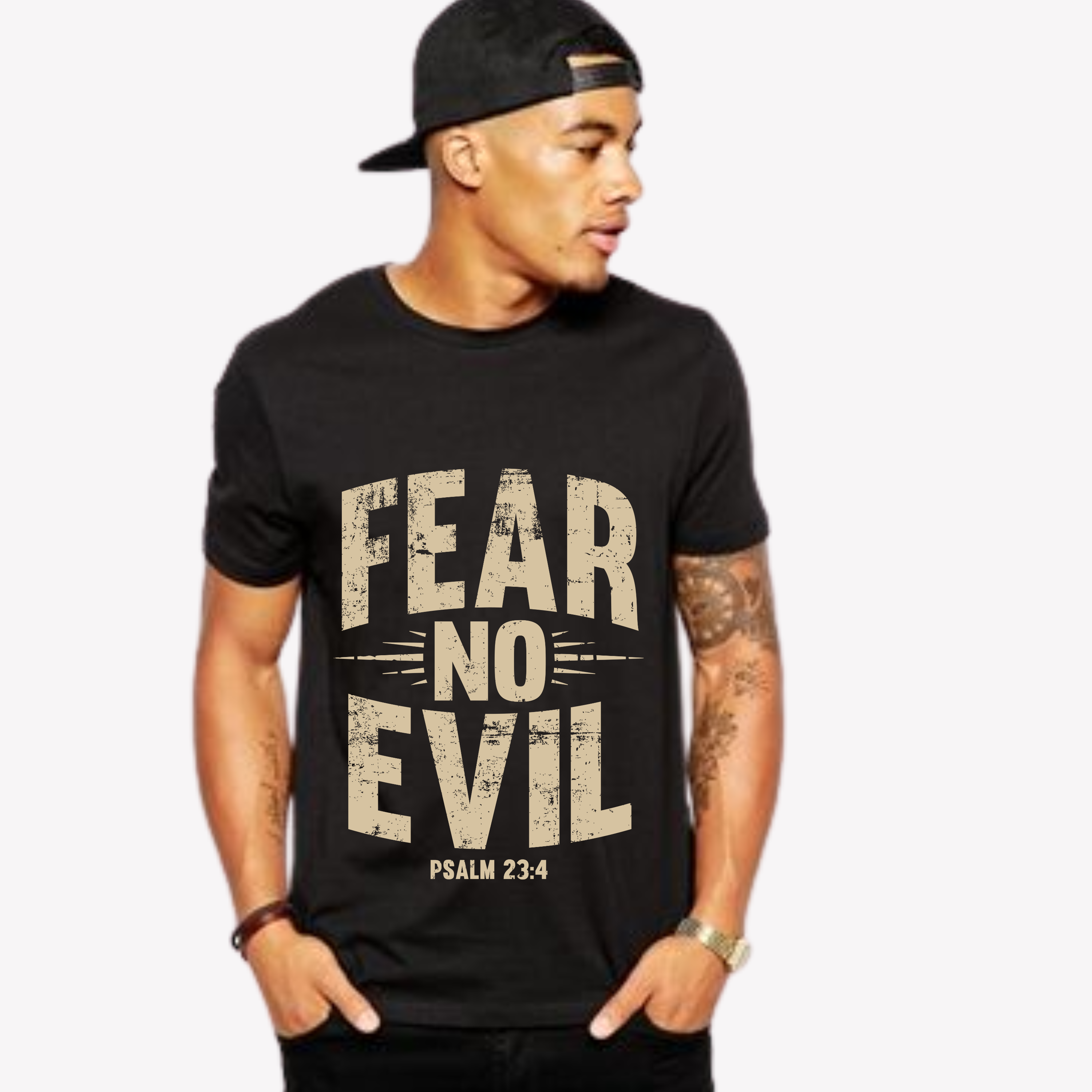 Fear No Evil – Strength & Majesty Text Tee