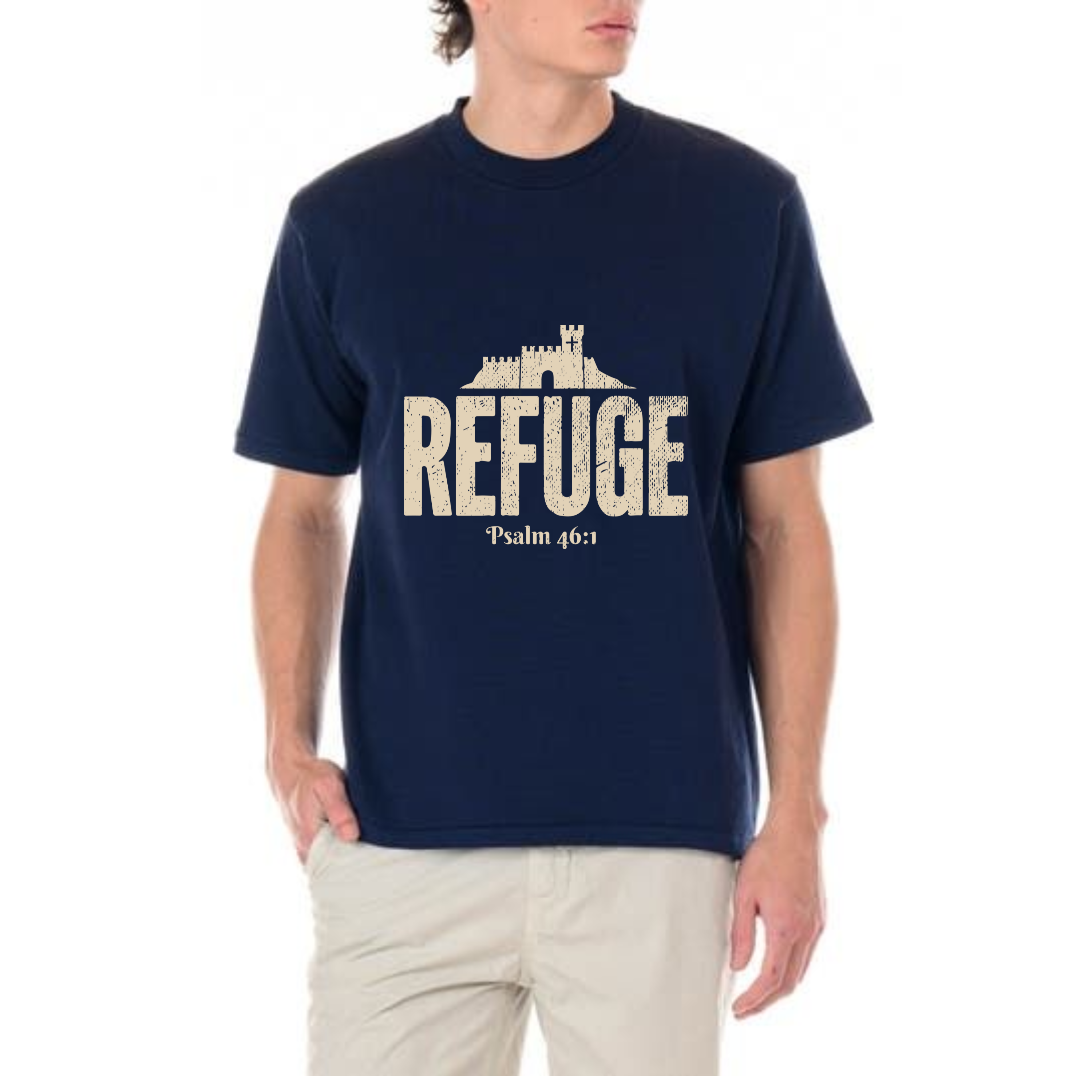 Refuge – Psalm 46:1 Faith + Strength Castle Tee