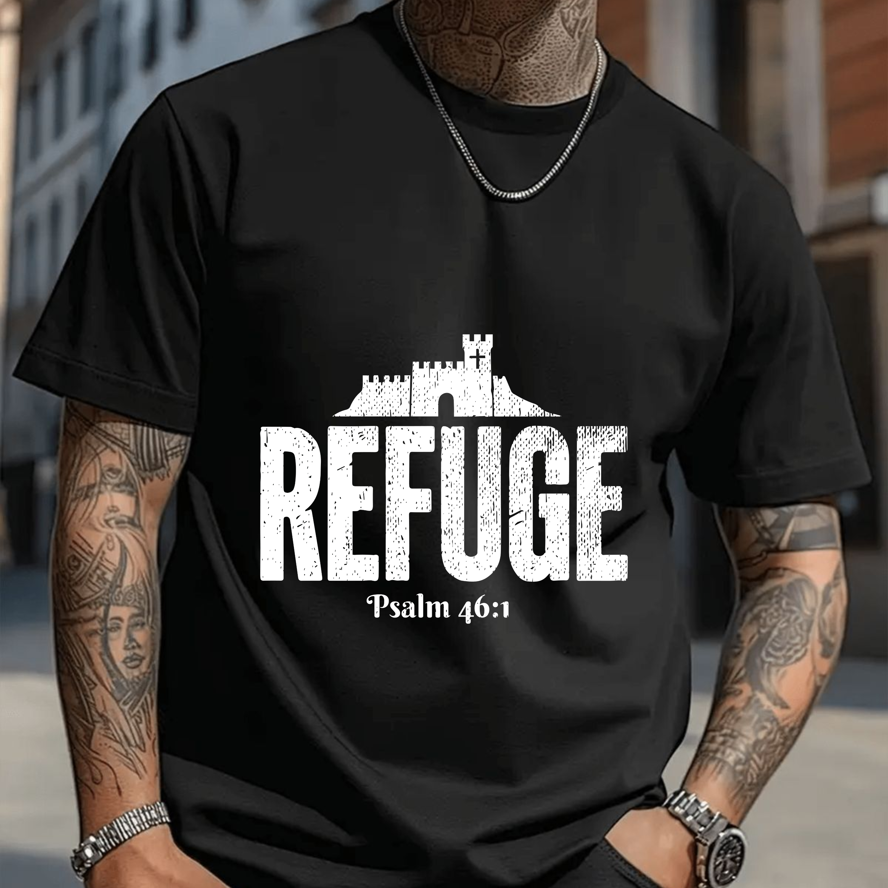 Refuge – Psalm 46:1 Faith + Strength Castle Tee