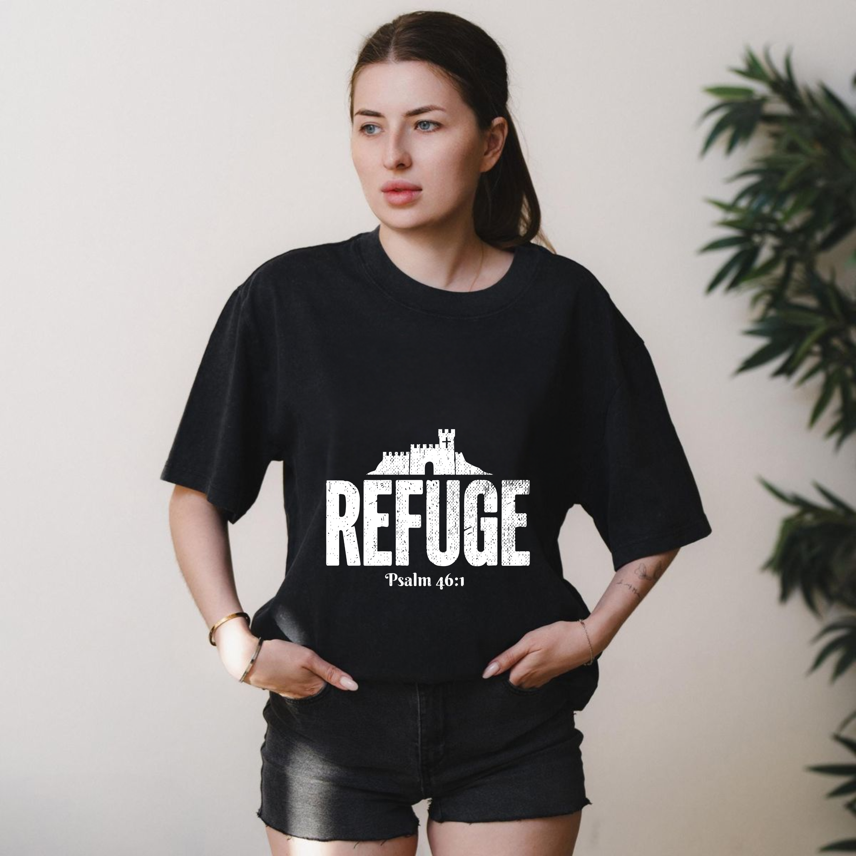 Refuge – Psalm 46:1 Faith + Strength Castle Tee
