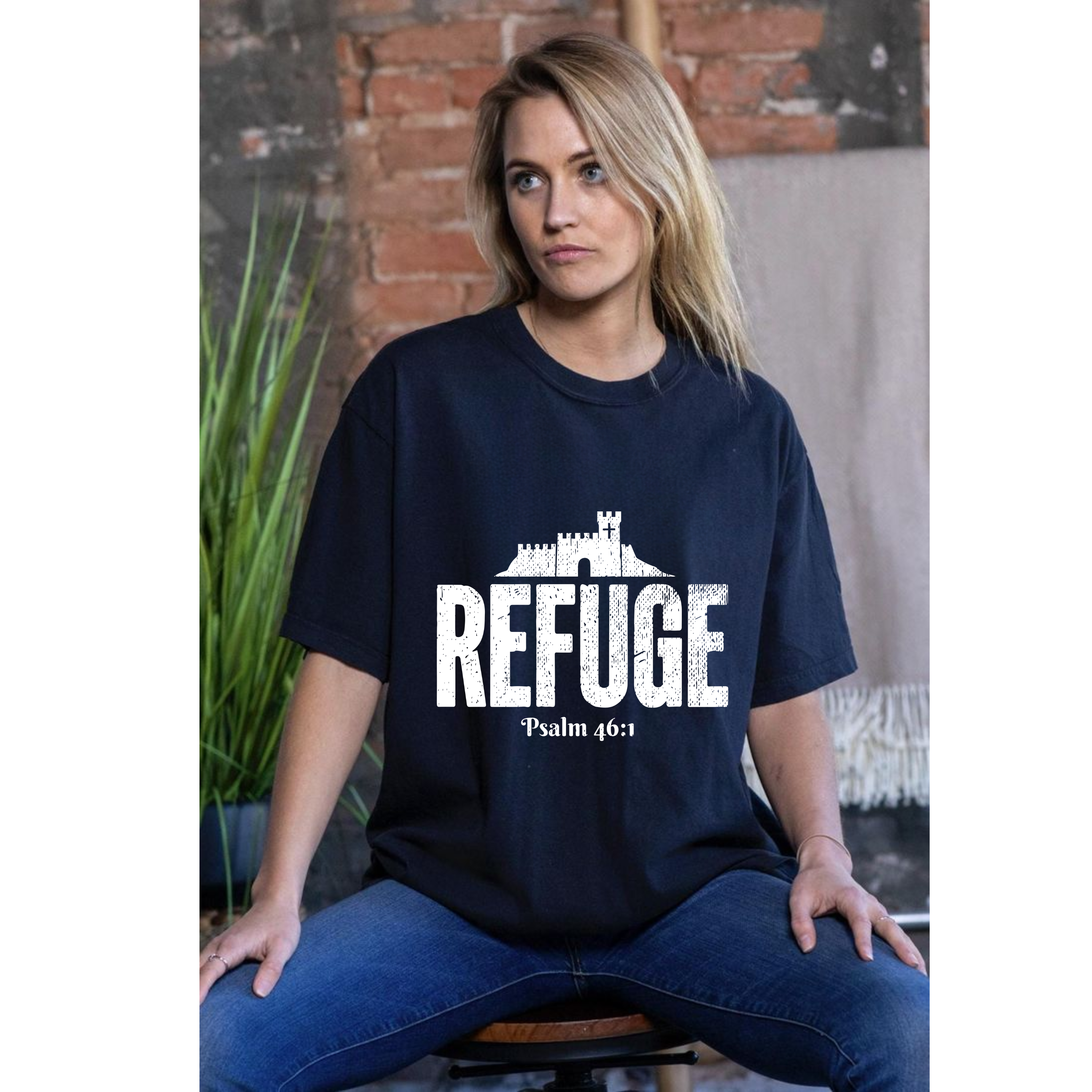 Refuge – Psalm 46:1 Faith + Strength Castle Tee
