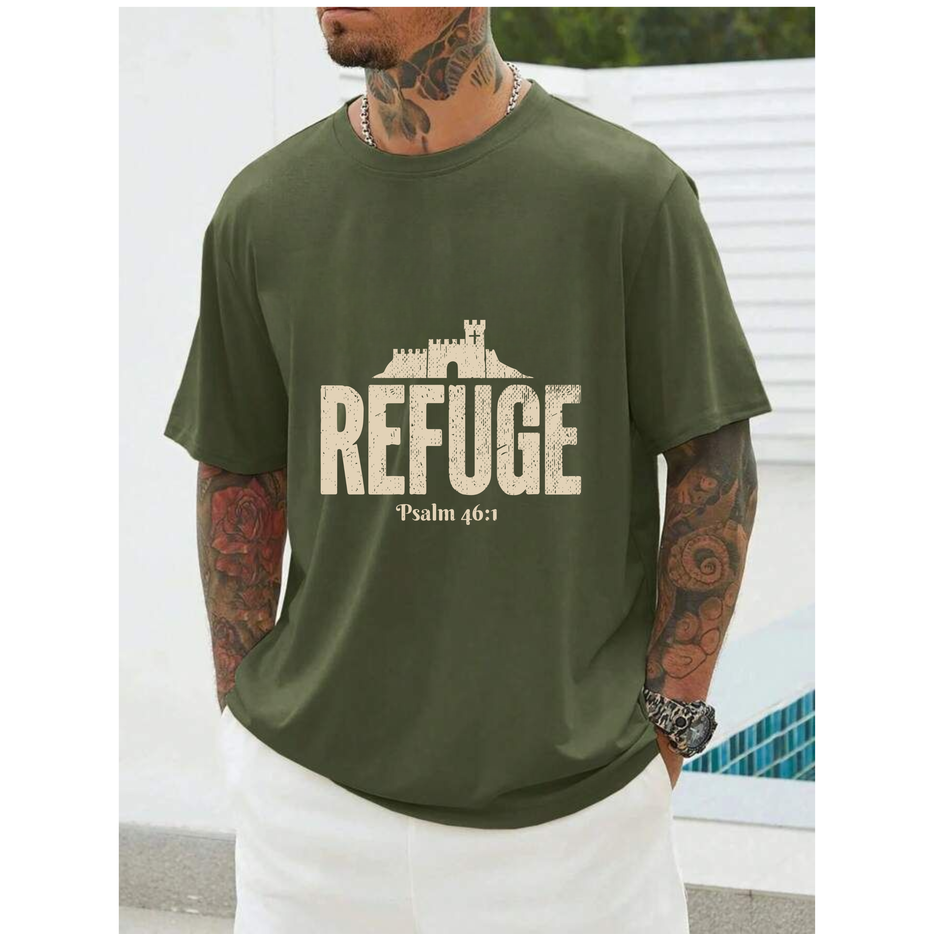 Refuge – Psalm 46:1 Faith + Strength Castle Tee